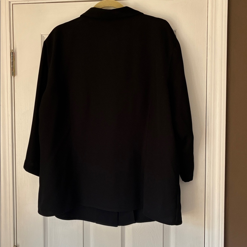 Liz Claiborne Black Collared Button-Up Top 2X - Picture 3 of 4
